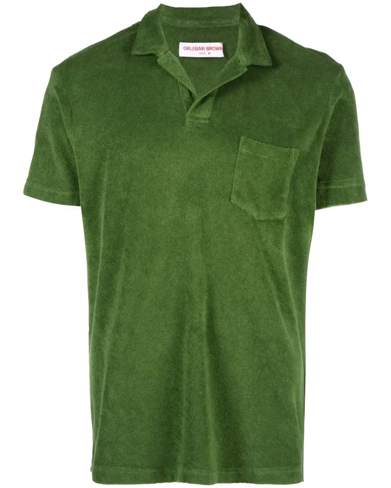 Orlebar Brown Poloshirt aus Frottee - Grün Grün