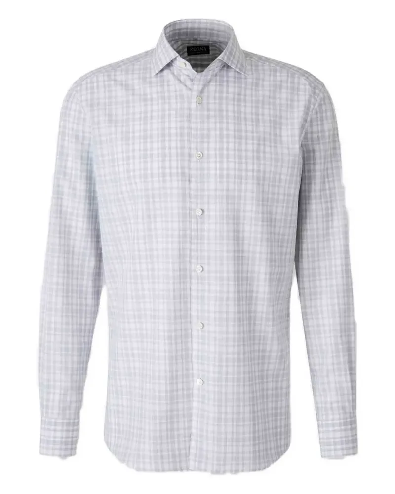 Ermenegildo Zegna check-pattern button shirt - Grau Grau