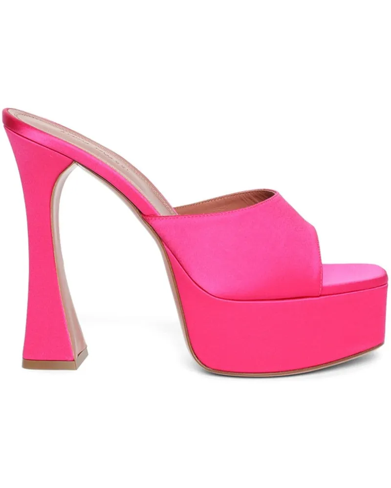 Amina Muaddi Dalida Mules 140mm Rosa