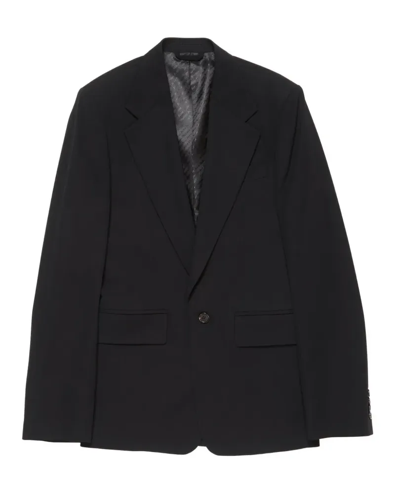 Acne Studios Einreihiges Sakko mit Knopfdetail - Schwarz Schwarz