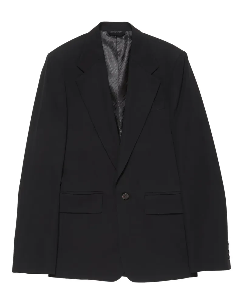 Acne Studios Einreihiges Sakko mit Knopfdetail - Schwarz Schwarz