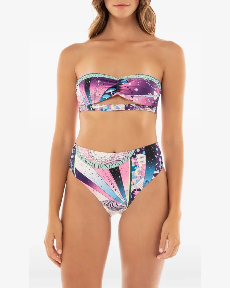 AGUA BENDITA Penelope Bikinihöschen mit Print - Rosa Rosa