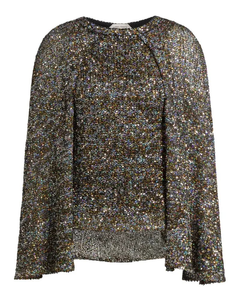 Alberta Ferretti Cape-Bluse mit Pailletten - Gold Gold