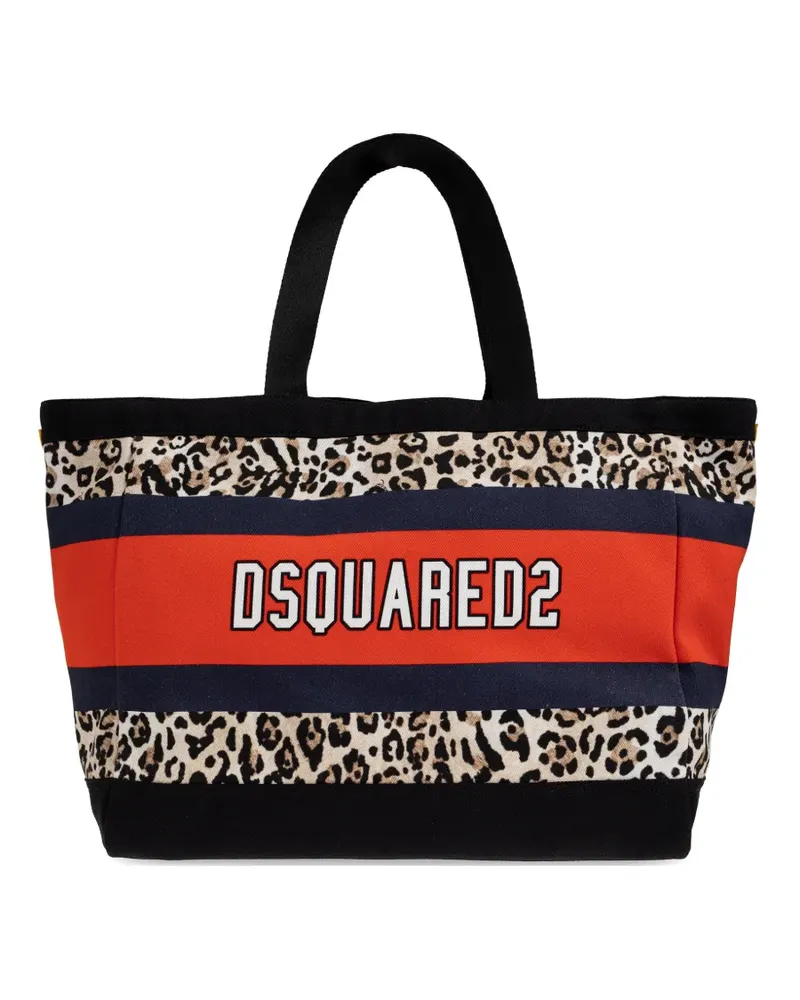Dsquared2 Tote Bag mit Leoparden-Print - Schwarz Schwarz