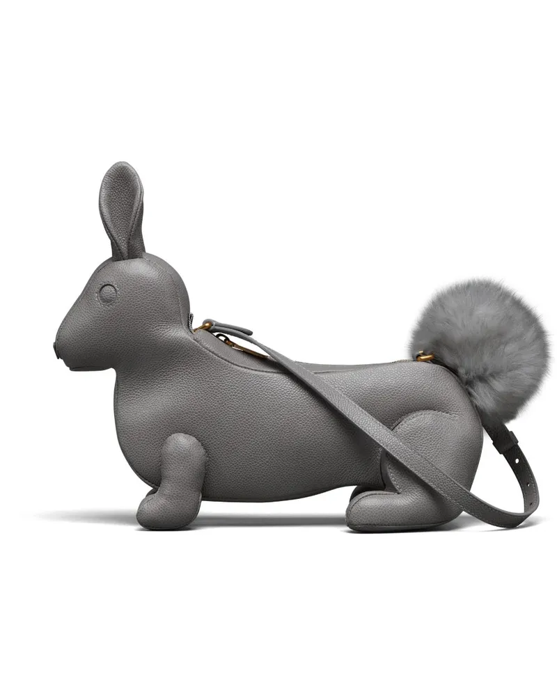 Thom Browne Rabbit Schultertasche - Grau Grau
