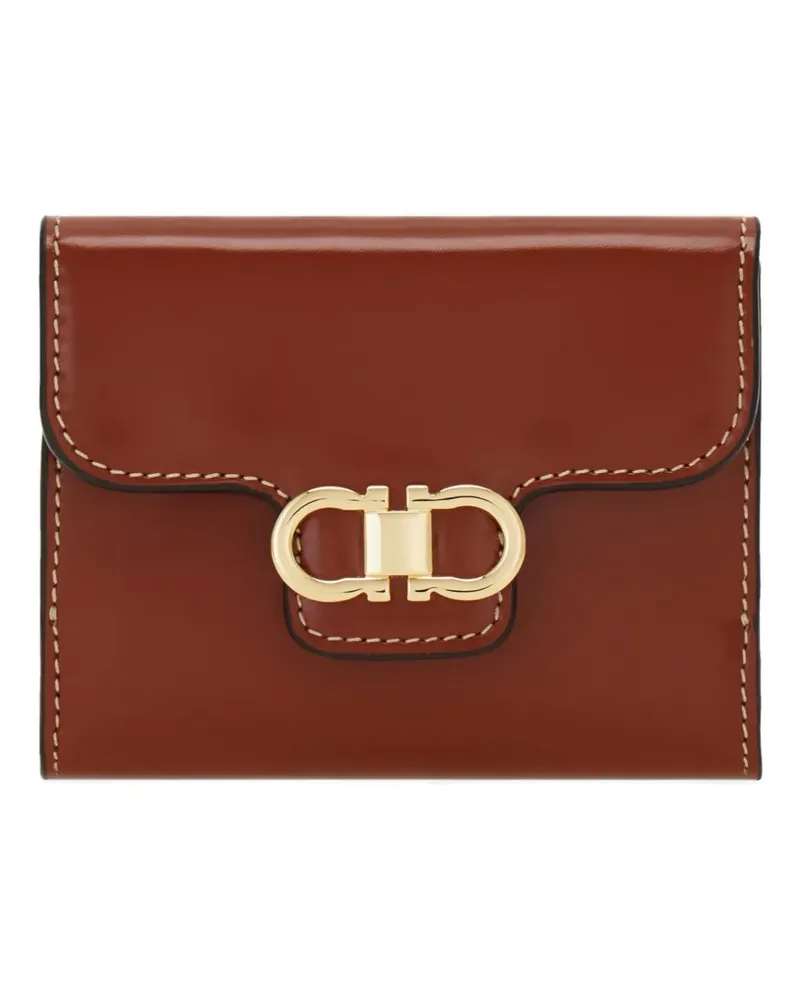 Ferragamo Gancini compact wallet - Braun Braun