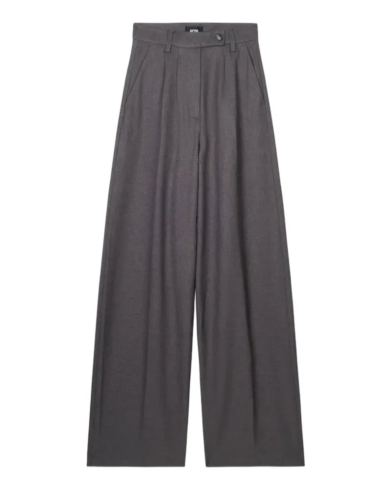 GCDS Weite Hose mit Logo-Patch - Grau Grau