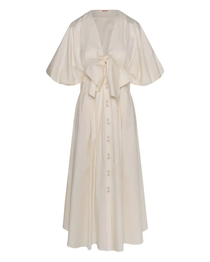 Johanna Ortiz Endless Spring Kleid mit Schleifenknopf - Nude Nude