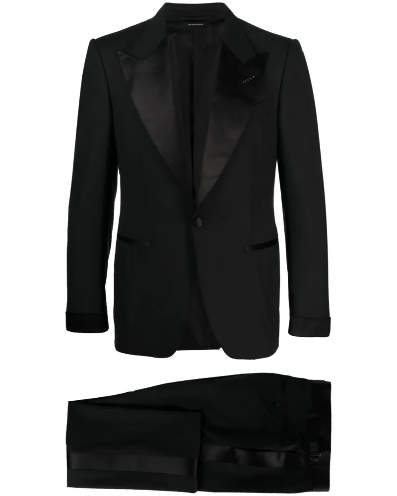 Tom Ford Anzug mit steigendem Revers - Schwarz Schwarz