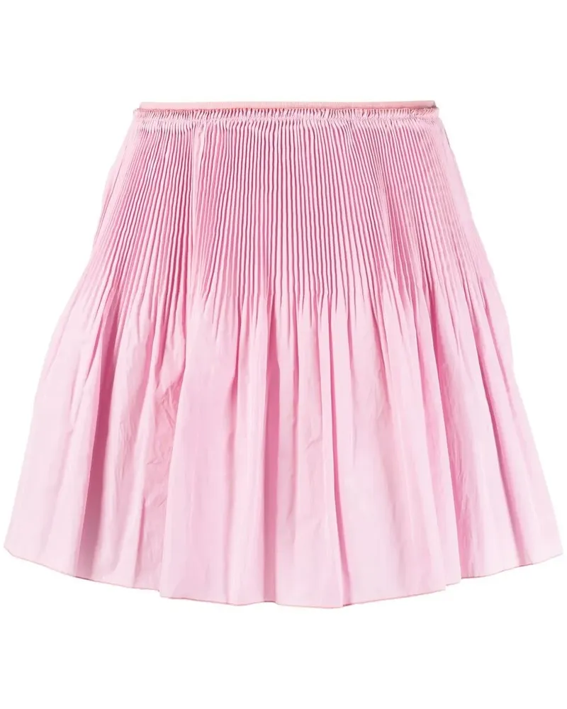 RED Valentino Plisseerock in A-Linie - Rosa Rosa