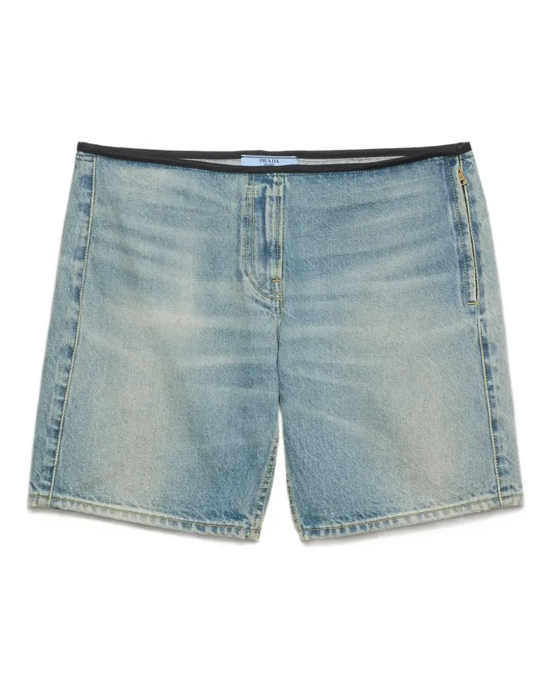 Prada Bermudas aus gewaschenem Denim - Blau Blau