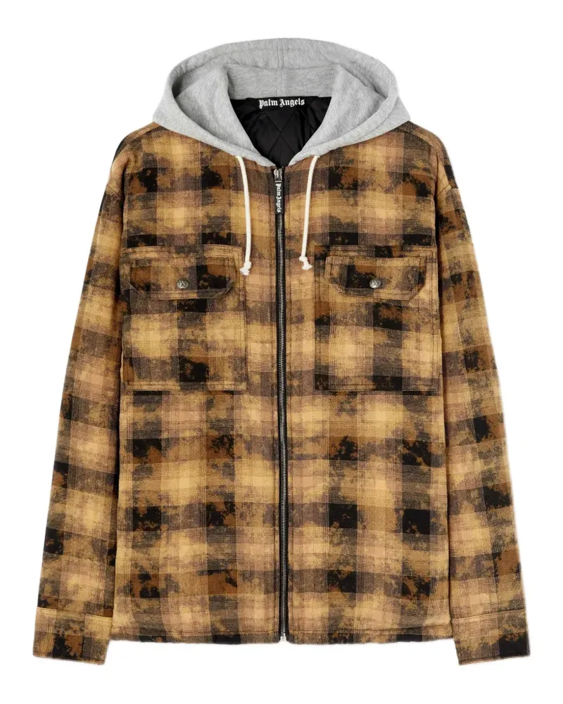 Palm Angels Hemdjacke mit Karomuster - Braun Braun