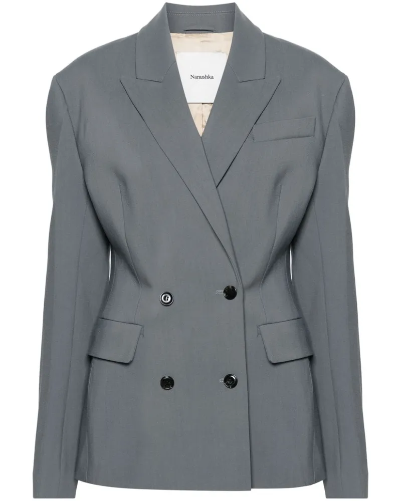 Nanushka Doppelreihiger Laane Blazer - Grau Grau