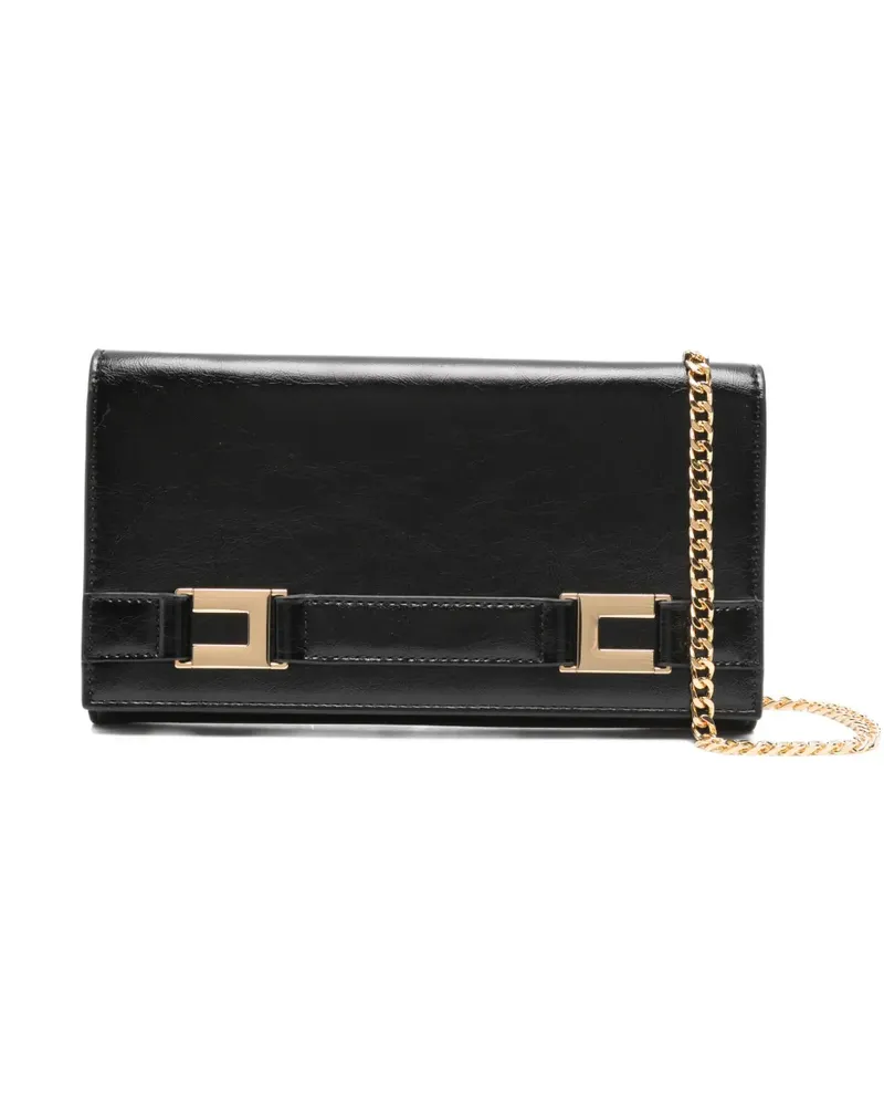 Elisabetta Franchi mini chain-strap clutch bag - Schwarz Schwarz