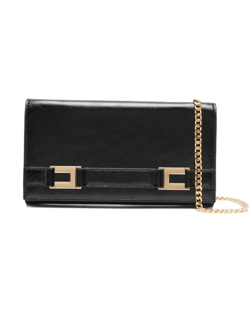 Elisabetta Franchi mini chain-strap clutch bag - Schwarz Schwarz