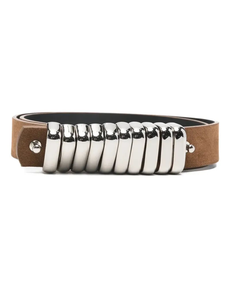 Federica Tosi Bold leather belt - Braun Braun