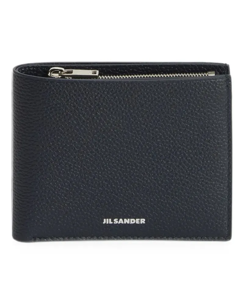 Jil Sander zipped grained-leather pocket wallet with embossed  logo - Schwarz Schwarz