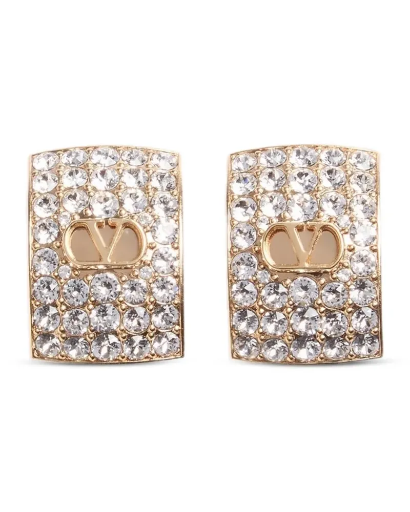 Valentino Garavani VLogo Signature Ohrringe aus Metall mit Swarovski-Kristallen - Gold Gold