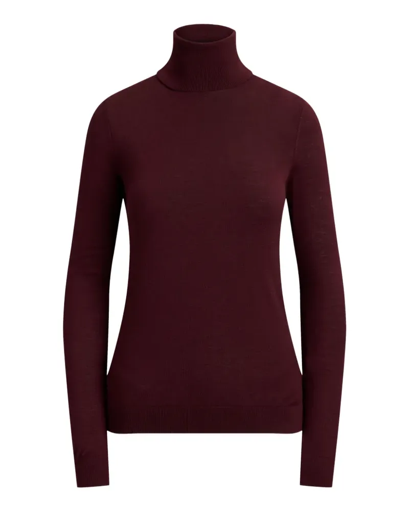 Ralph Lauren Rollkragenoberteil mit Logo-Schild - Rot Rot