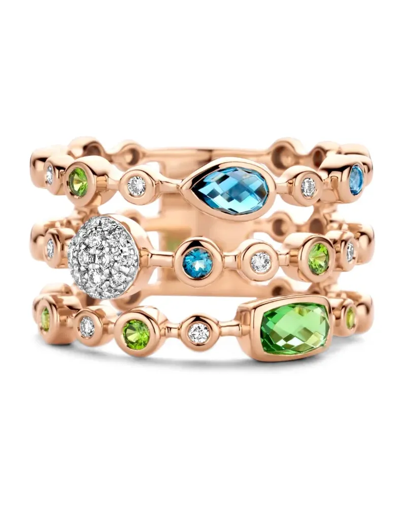 TIRISI 18kt Rotgoldring - Rosa Rosa