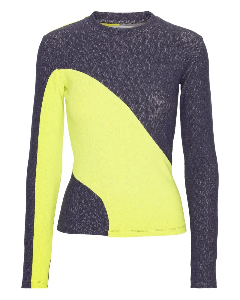 Henrik Vibskov Langarmshirt in Colour-Block-Optik - Gelb Gelb