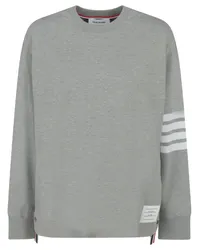 Thom Browne Pullover mit Logo-Streifen Grau