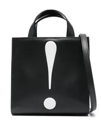 Moschino Shopper mit Ausrufezeichen Schwarz