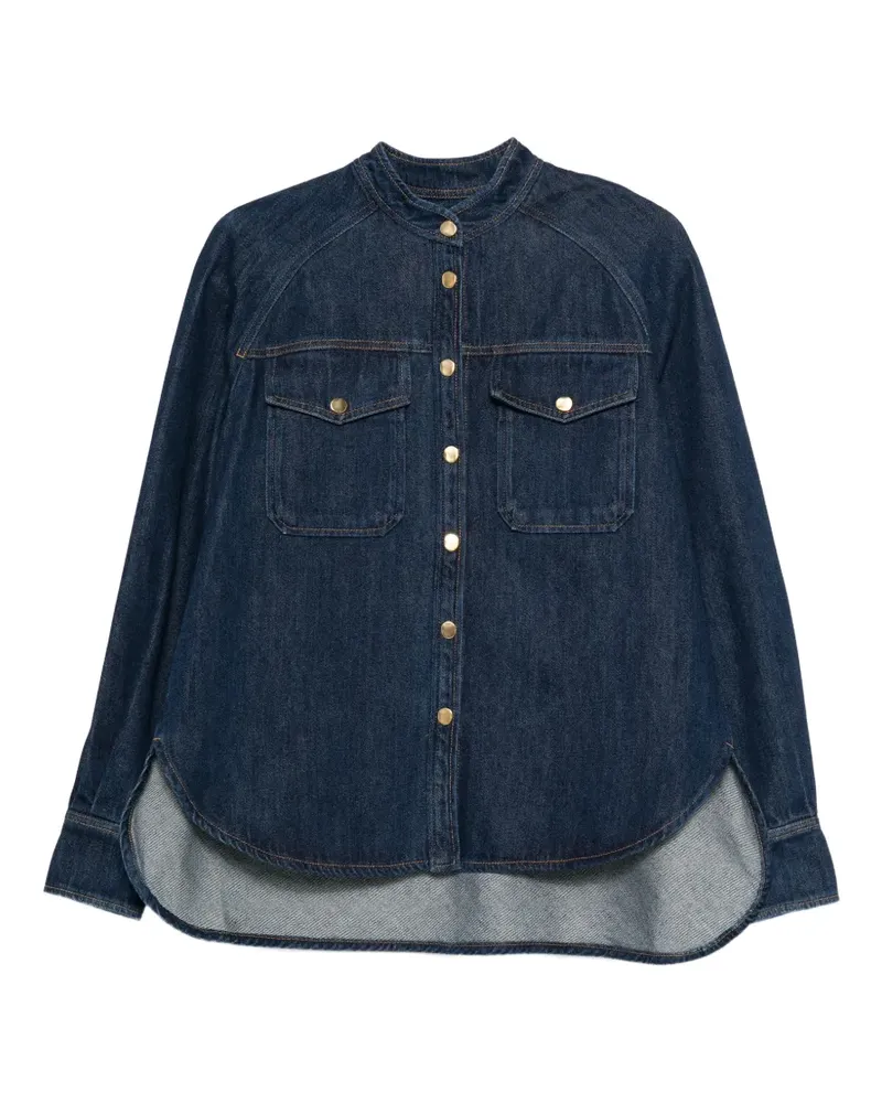 forte_forte Klassisches Jeanshemd - Blau Blau