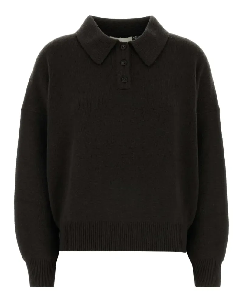 Lisa Yang Etta cashmere long-sleeve polo shirt - Braun Braun