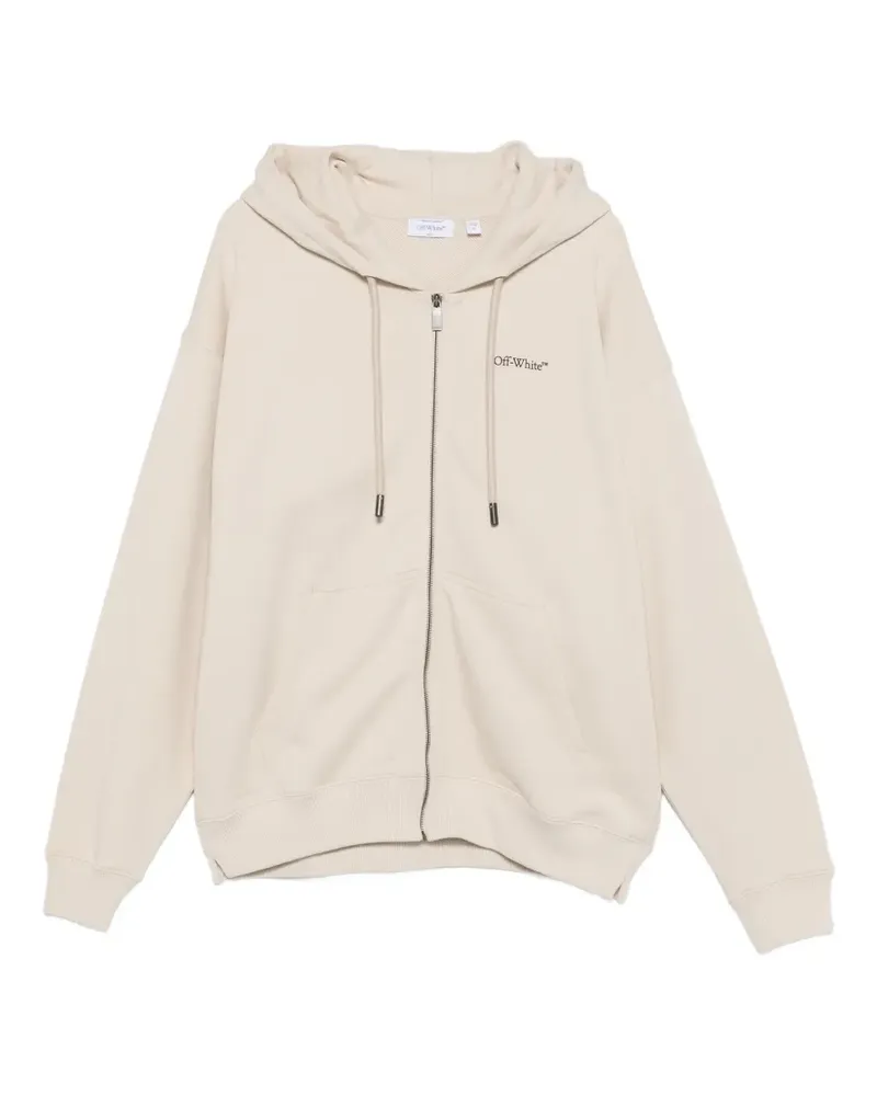 OFF-WHITE Hoodie mit Reißverschluss - Nude Nude