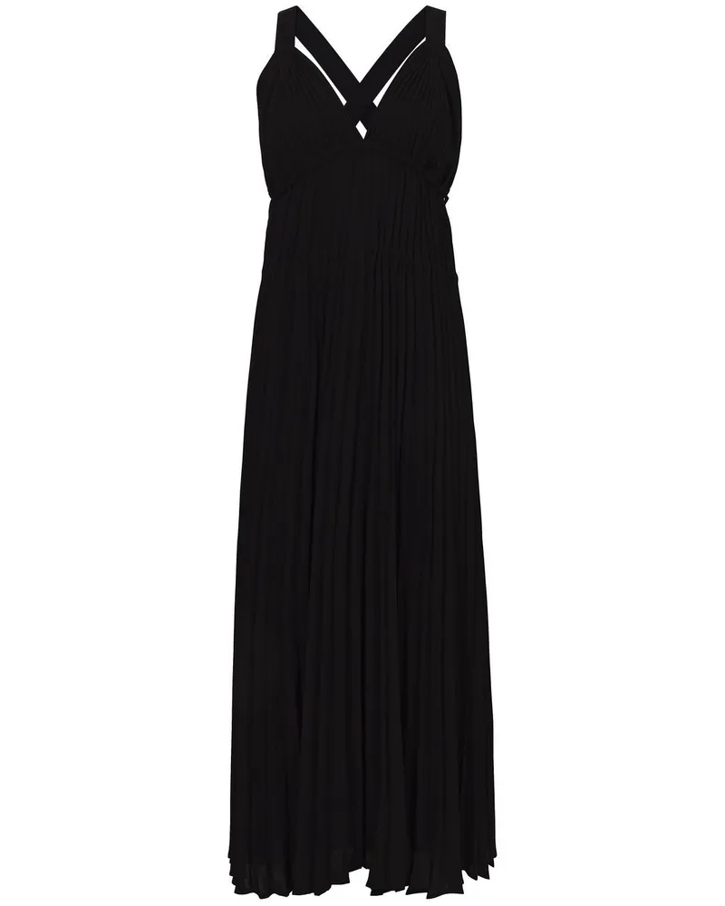 Proenza Schouler Broomstick Trägerkleid mit Falten - Schwarz Schwarz