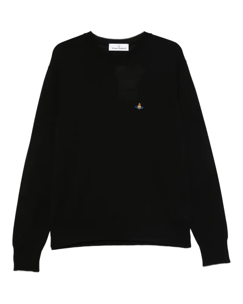 Vivienne Westwood Pullover mit Orb-Stickerei - Schwarz Schwarz
