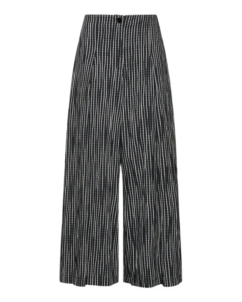 Elena Mirò check-pattern wide-leg trousers - Schwarz Schwarz