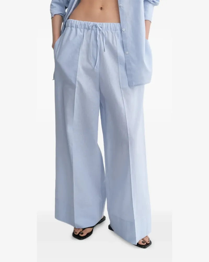 Totême Palazzohose mit Kordelzug - Blau Blau