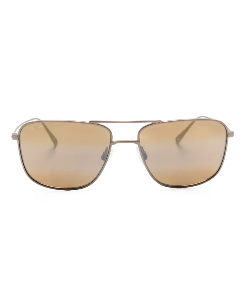 Maui Jim Sonnenbrille mit Oversized-Gestell - Braun Braun