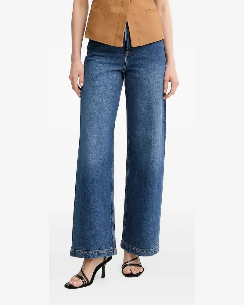 MUNTHE Weite High-Waist-Jeans - Blau Blau