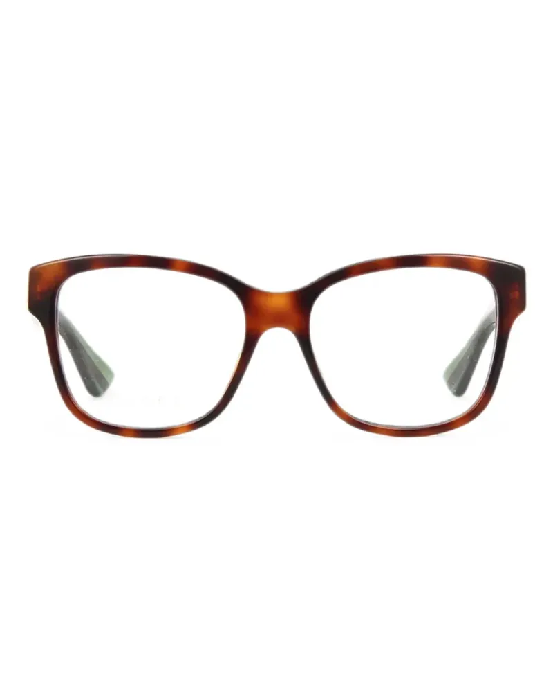 Gucci Brille mit Webstreifen - Braun Braun