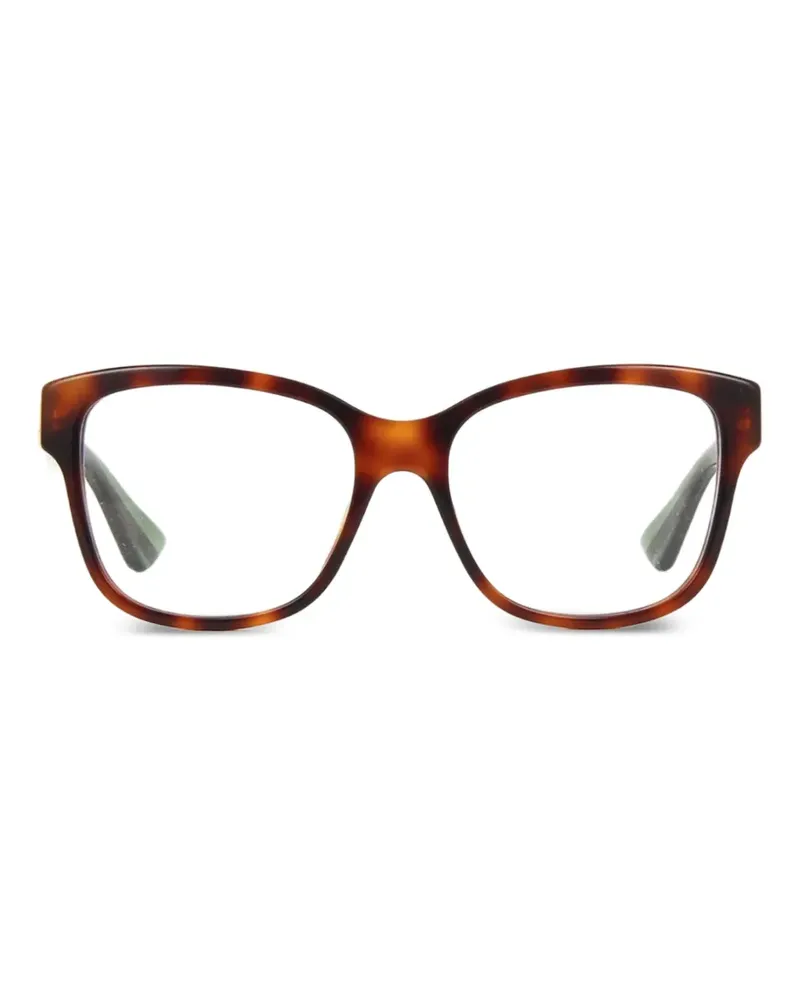 Gucci Brille mit Webstreifen - Braun Braun
