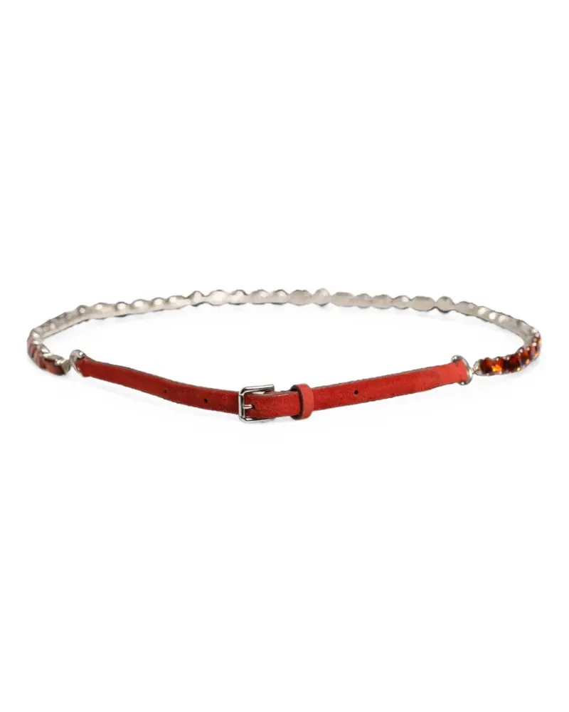 Dolce & Gabbana Kettengürtel mit Kristallen - Rot Rot