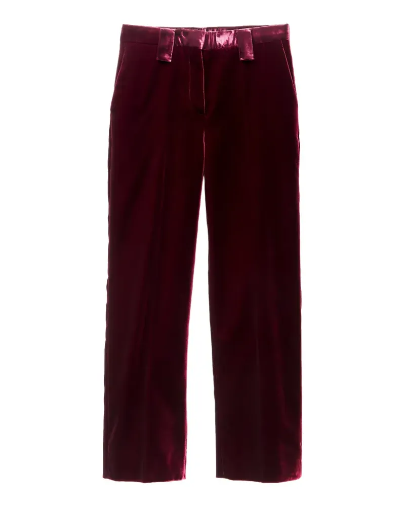 Versace Hose aus Viskose und Samt - Rot Rot