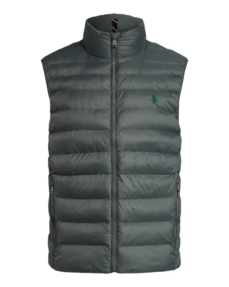 Ralph Lauren logo print quilted gilet - Grau Grau