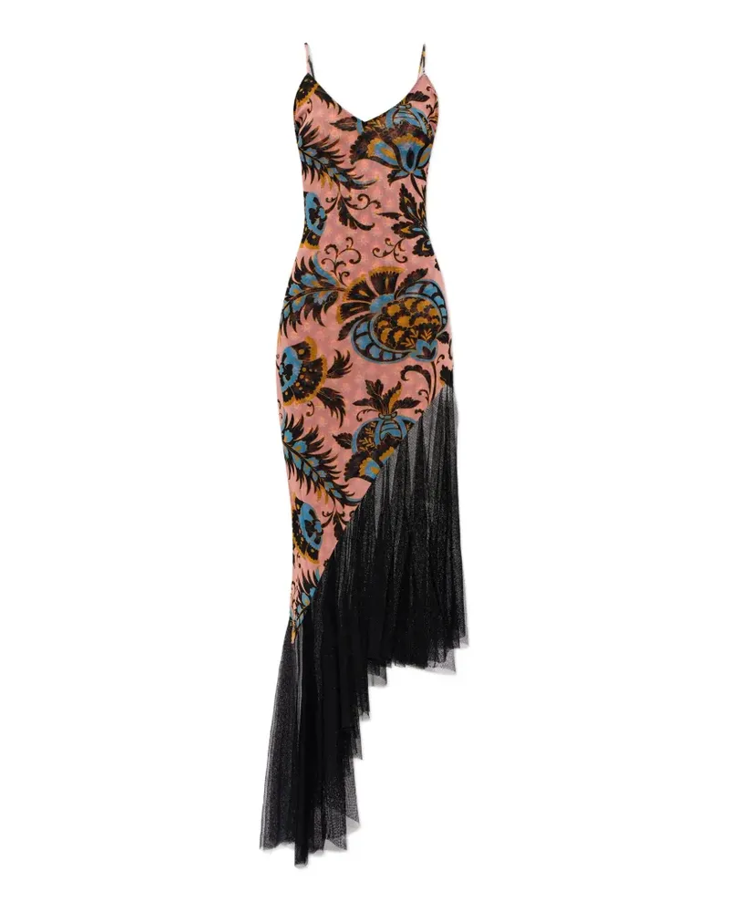 Etro floral-print asymmetric dress - Rosa Rosa
