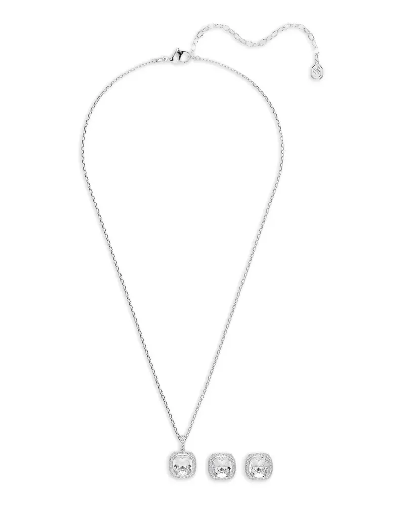 Swarovski Una Angelic Set aus Halskette und Ohrring mit Kristallen - Silber Silber