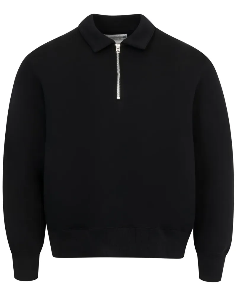 Sacai Sponge Sweat Poloshirt - Schwarz Schwarz