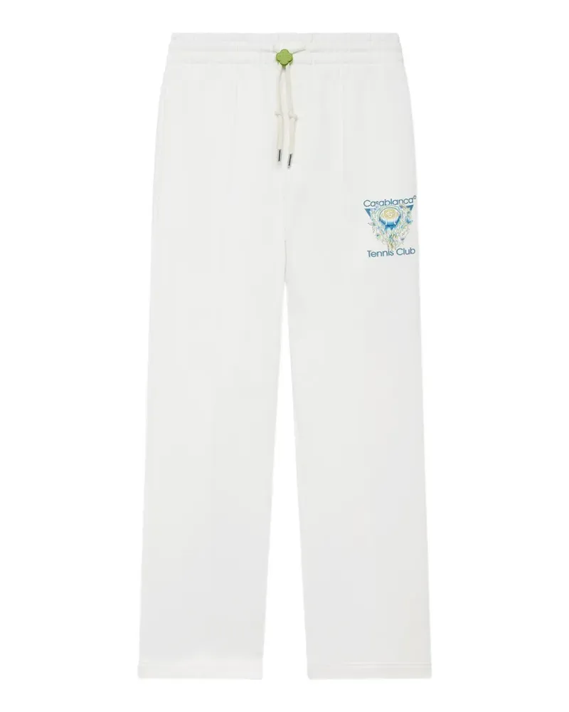 Casablanca Paris Tennis Club Jogginghose mit Biesen - Weiß Weiß