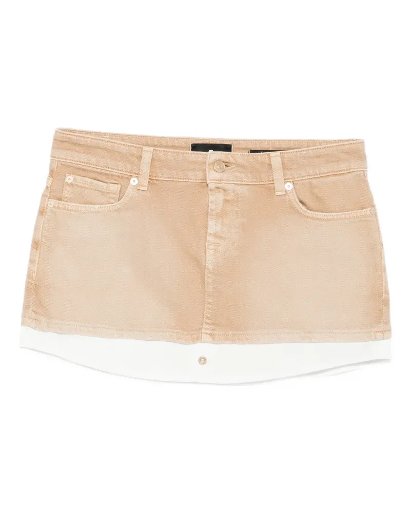 7 for all mankind button-fastening mini skirt - Nude Nude
