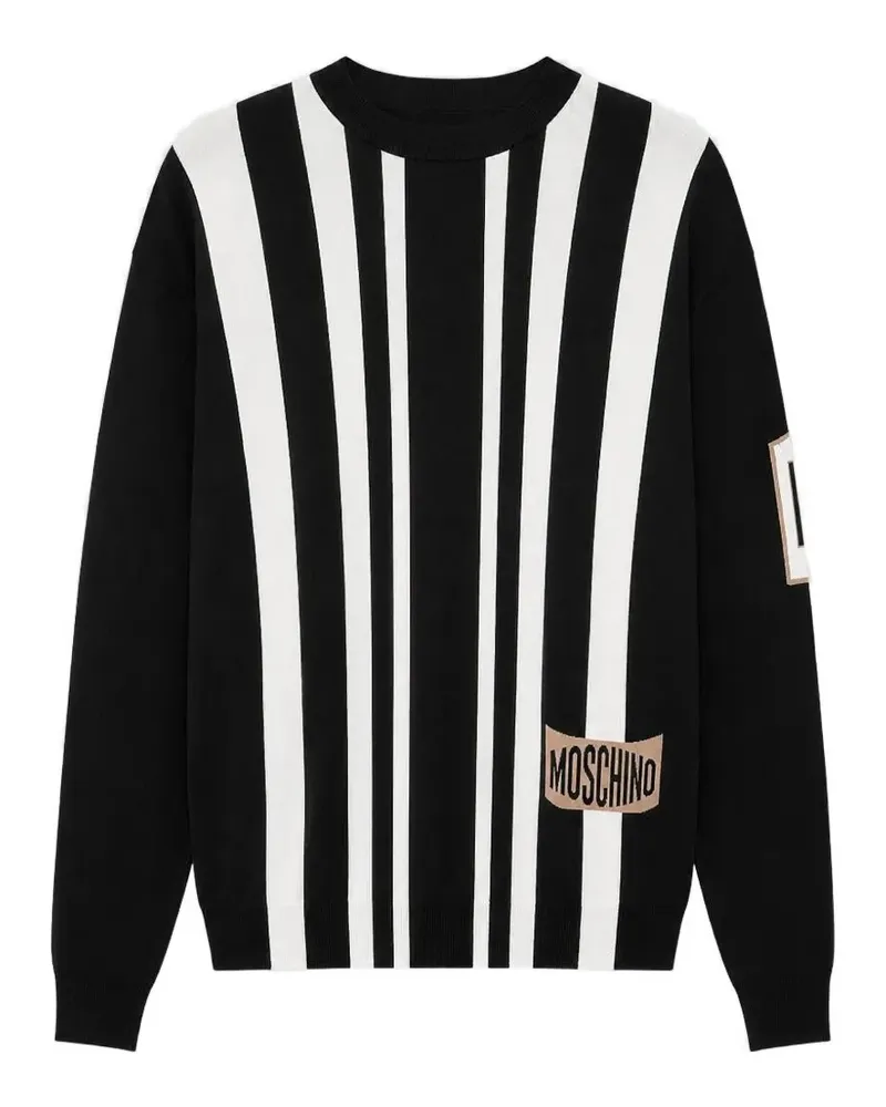Moschino Gestreifter Pullover - Schwarz Schwarz