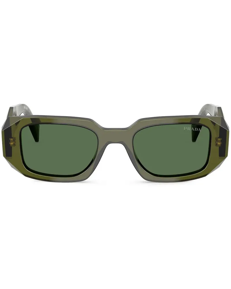 Prada Sonnenbrille mit eckigem Gestell - Grün Grün