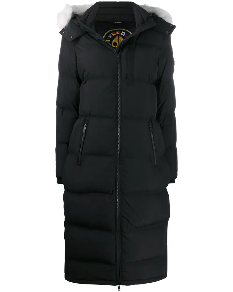 Moose Knuckles Daunenparka mit Kapuze - Schwarz Schwarz