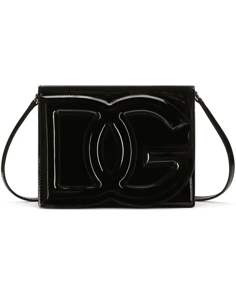 Dolce & Gabbana Umhängetasche mit DG-Logo - Schwarz Schwarz